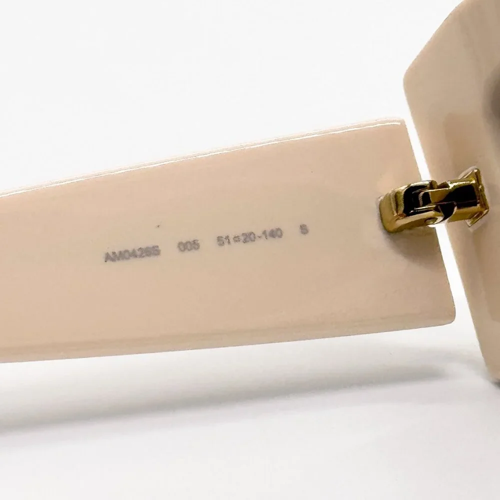NEW ALEXANDER MCQUEEN AM0426S 005 IVORY SUNGLASSES ALEXANDER MCQUEEN